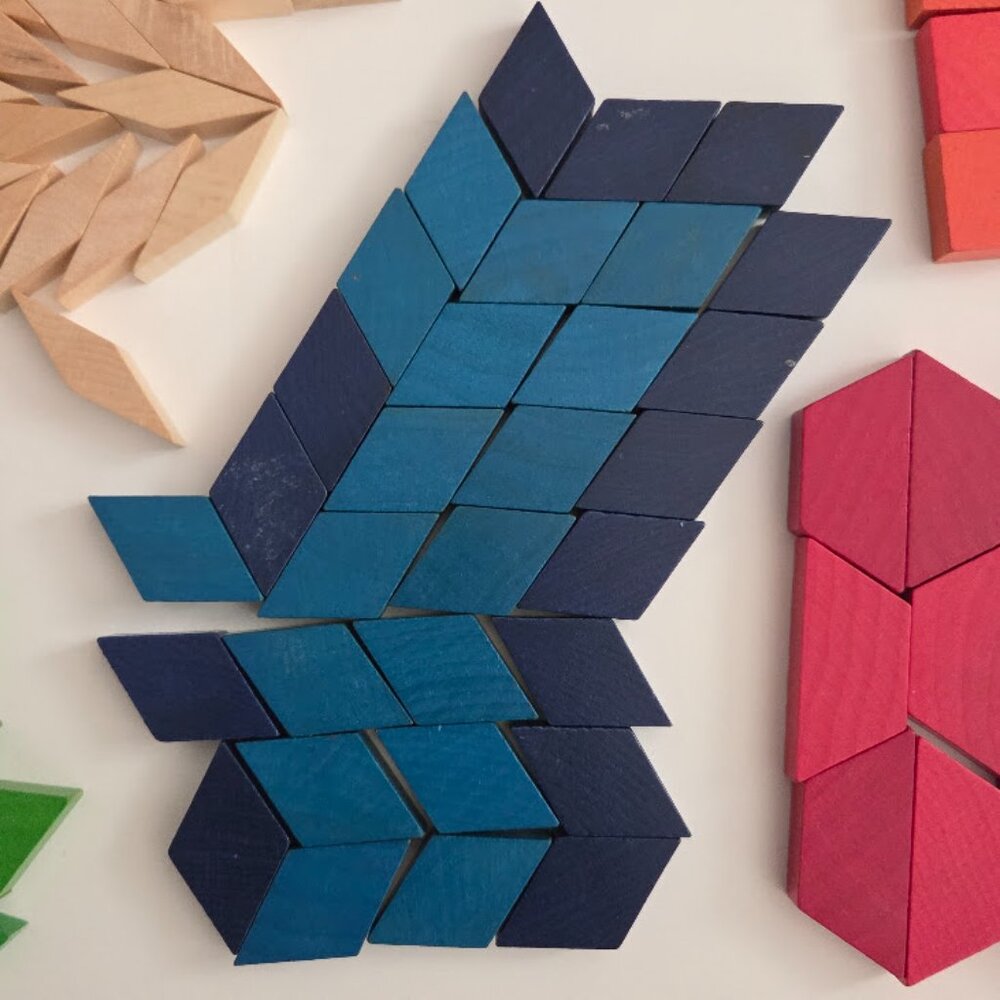 Pattern Blocks Wood Math Manipulatives - Picture 6 of 8